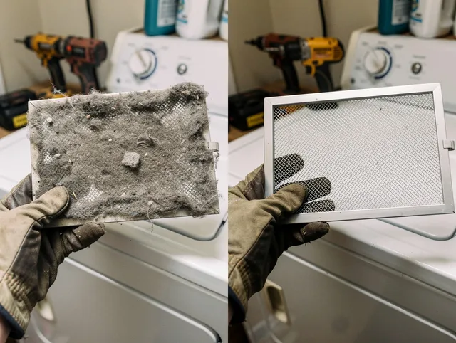 Professional lint trap cleaning by Trumbull Dryer Vent Cleaning in Trumbull