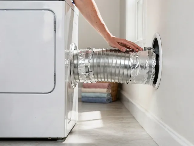 Professional dryer vent hose installation by Trumbull Dryer Vent Cleaning in Trumbull