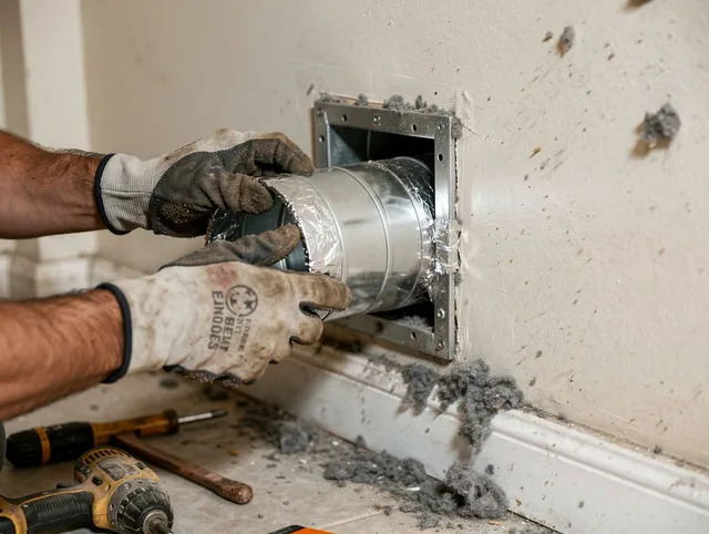 Professional dryer vent repair and installation by Trumbull Dryer Vent Cleaning in Trumbull